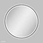 Fienza Reba LED Framed Round Mirror 900mm - Matte Black
