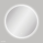 Fienza Reba LED Framed Round Mirror 900mm - Matte White