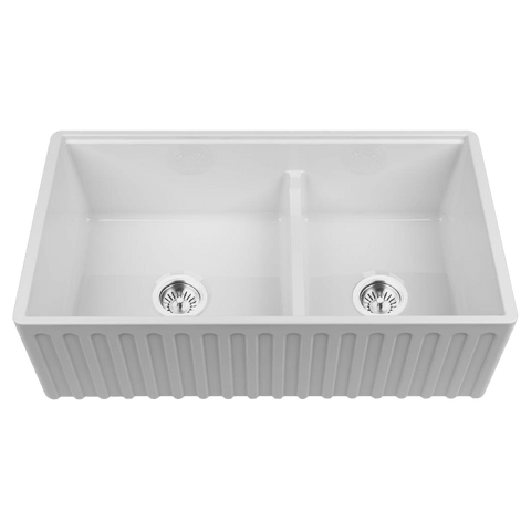 Chambord LEGRANDE-2W Large 83.8cm Wide Single & A Half Bowl Reversible Fireclay Sink