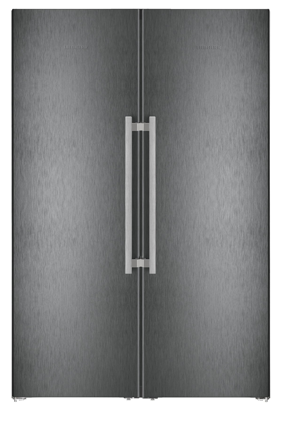 Liebherr XRFbsh 5265 BlackSteel side-by-side fridge-freezer closed front view