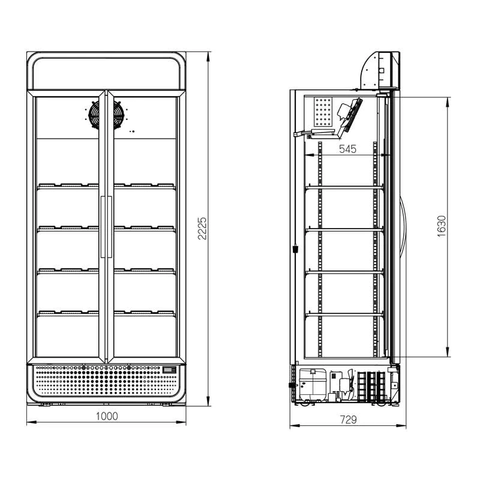 Husky C8PRO-H-WH-AU-HU 795L Glass Door Display Fridge in White - Commercial Model