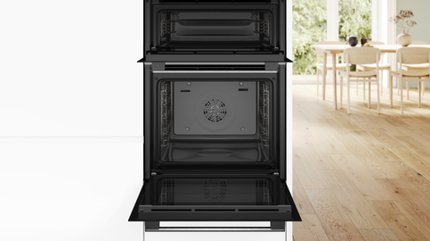 Bosch MBA534BS3A Series 4 Stainless Steel 60cm Wide Built-In Double Oven