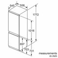 Bosch KIN86AD30A Series 6 Two Door Integrated Fridge-Freezer