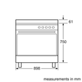 Bosch HSB738357A Series 6 Stainless Steel 90cm Wide Duel Fuel Freestanding Cooker