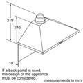 Bosch DWP96BC50A Series 2 Stainless Steel 90cm Wide Wall Mounted Canopy Rangehood