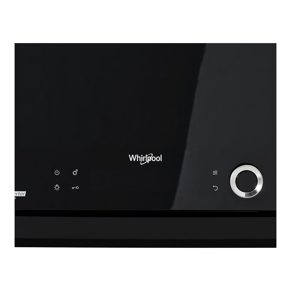 Whirlpool MWP329TBA 32L All-in-One Microwave Oven in Black - angled view