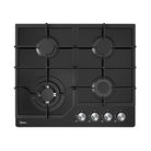 Midea MCG601GBL 60cm black glass gas cooktop - top view