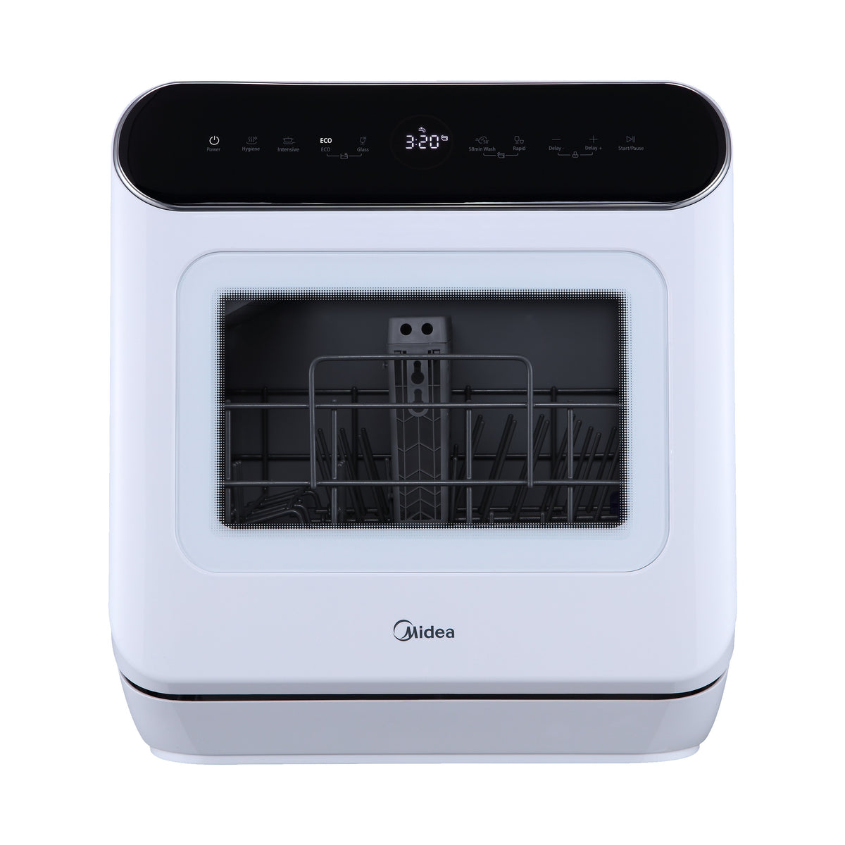 Midea MDWMINIPLUS 3 place setting white benchtop mini dishwasher