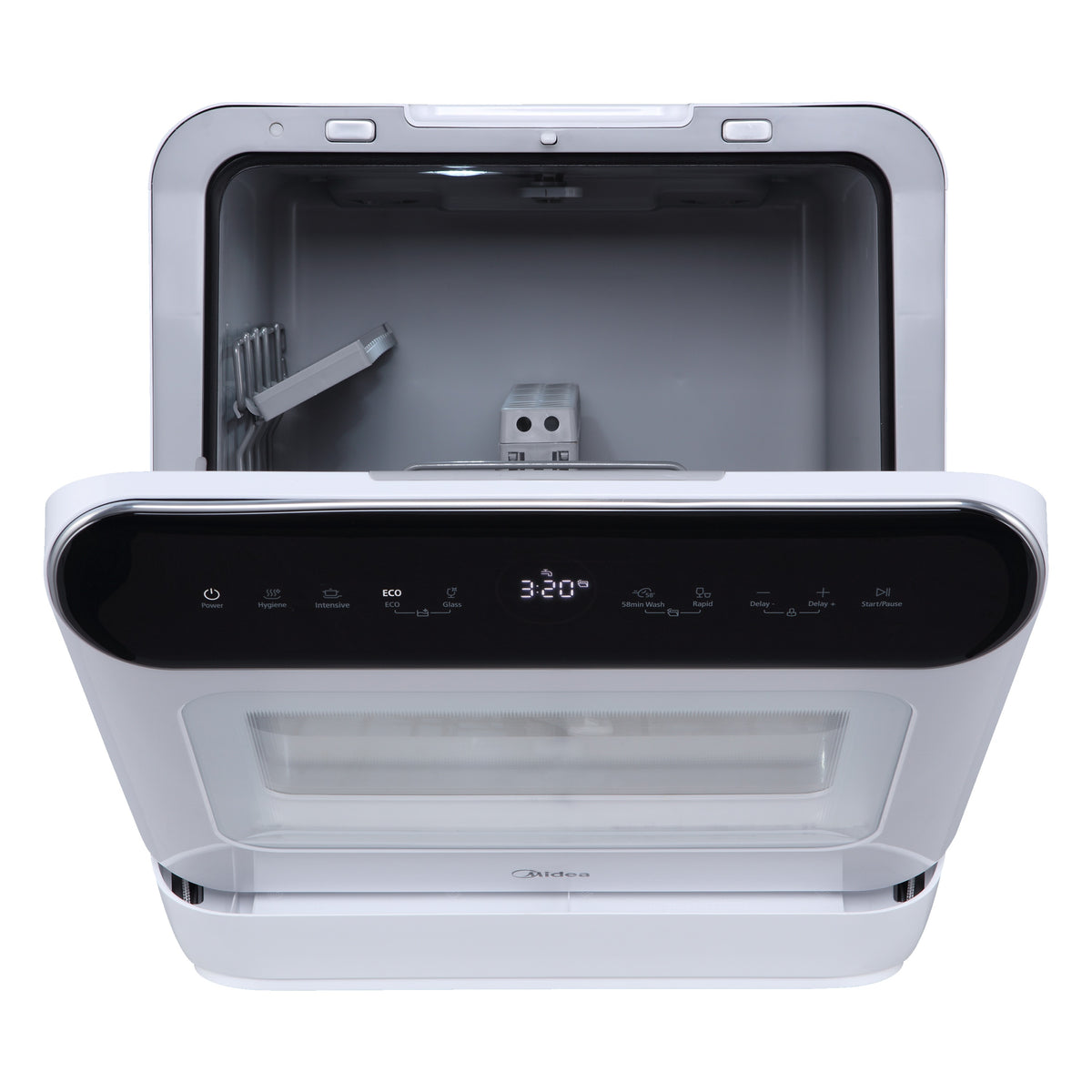Midea MDWMINIPLUS 3 place setting white benchtop mini dishwasher