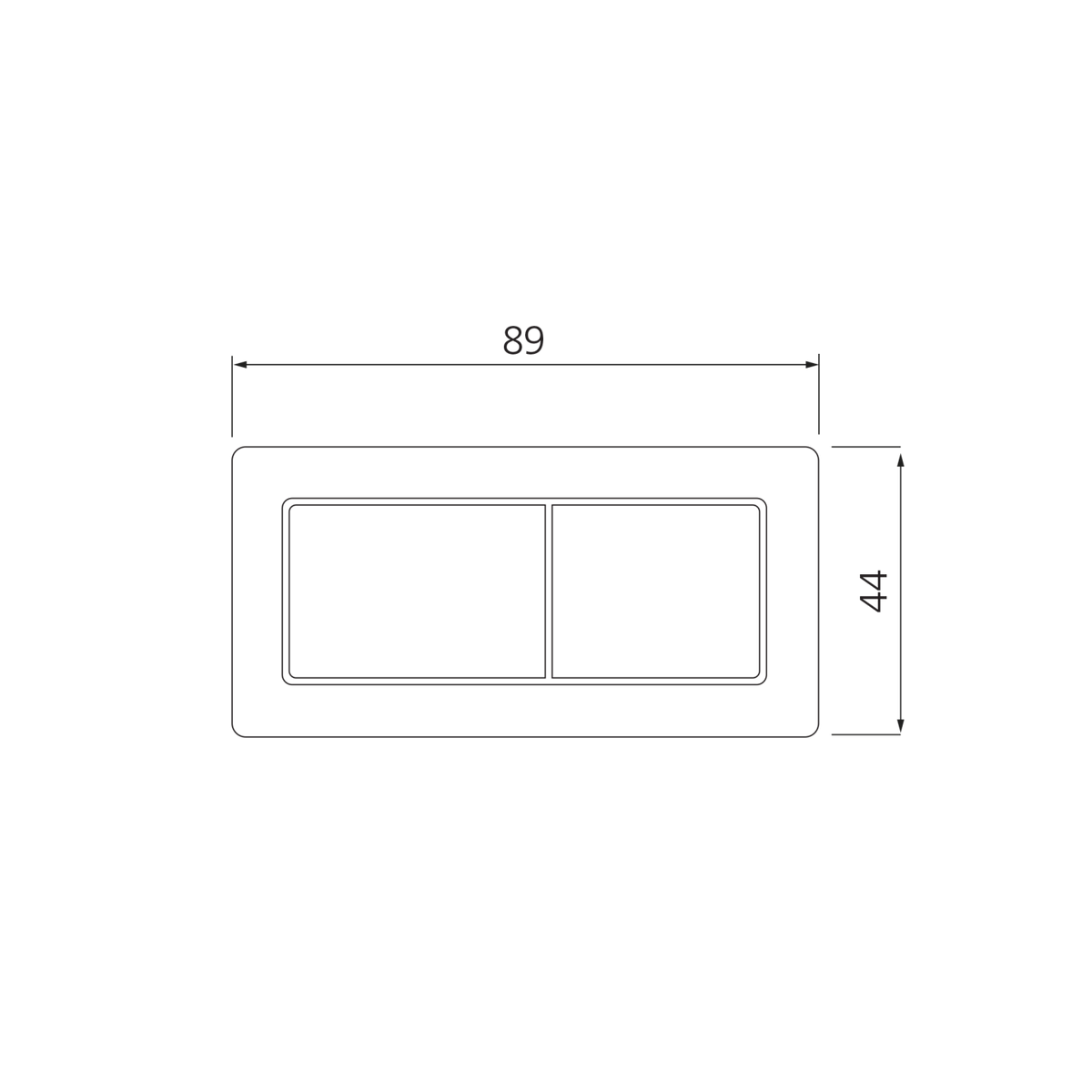 Oliveri ACC-CB-GW dimensional diagram