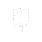 Oliveri ACC-TSHC1-WH dimensional diagram