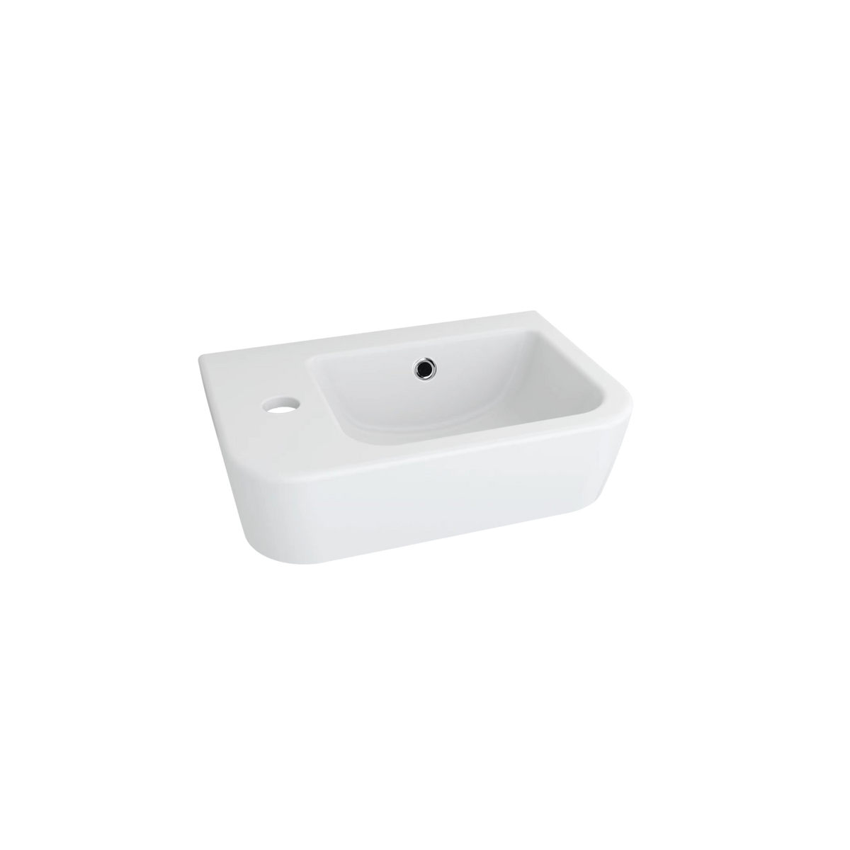 Oliveri Dublin DU100-LH compact wall-hung basin with left tap landing