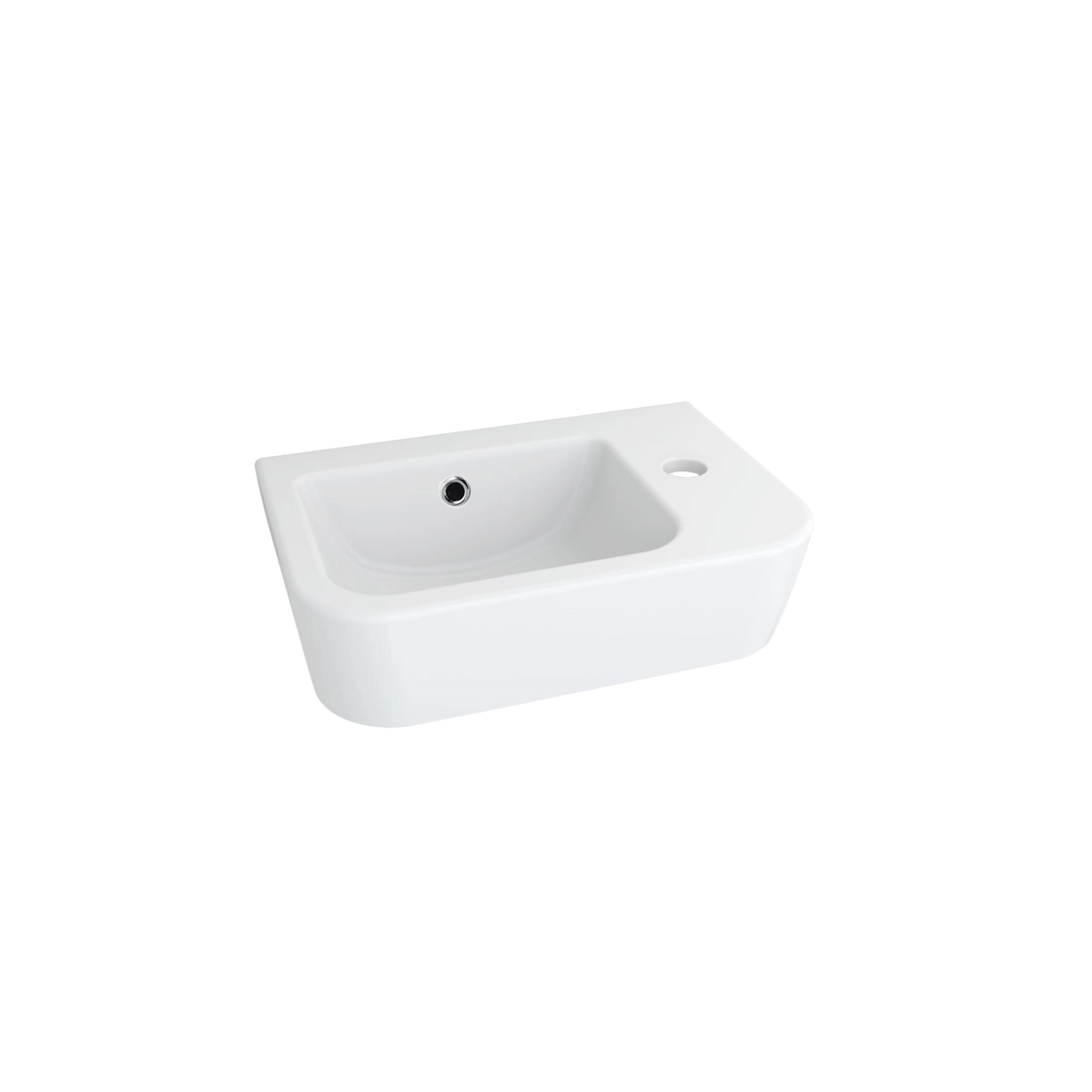 Oliveri Dublin DU100-RH compact wall-hung basin with right tap landing
