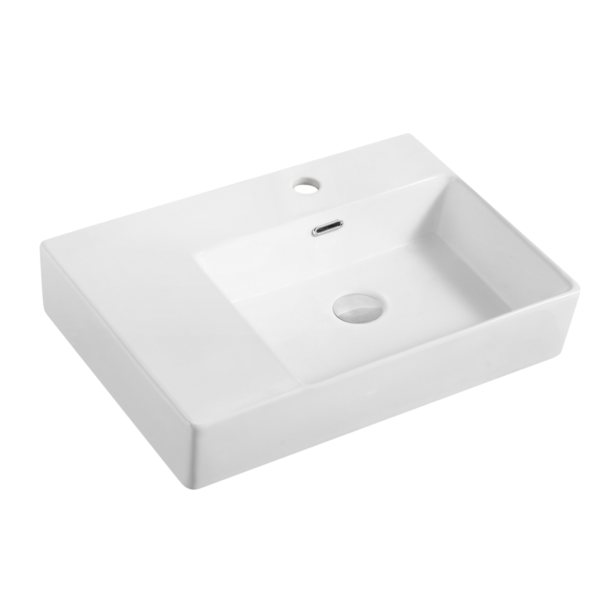 Oliveri Munich MU005WH wall-hung basin with left-hand shelf