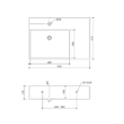 Oliveri Munich MU006WH wall-hung basin dimensions