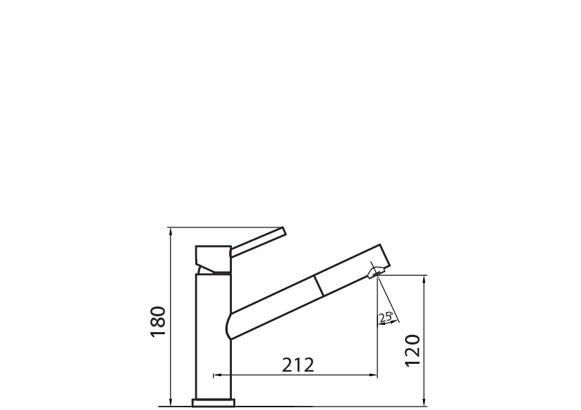 Oliveri SS31615 Essente 316 pull-out mixer detail