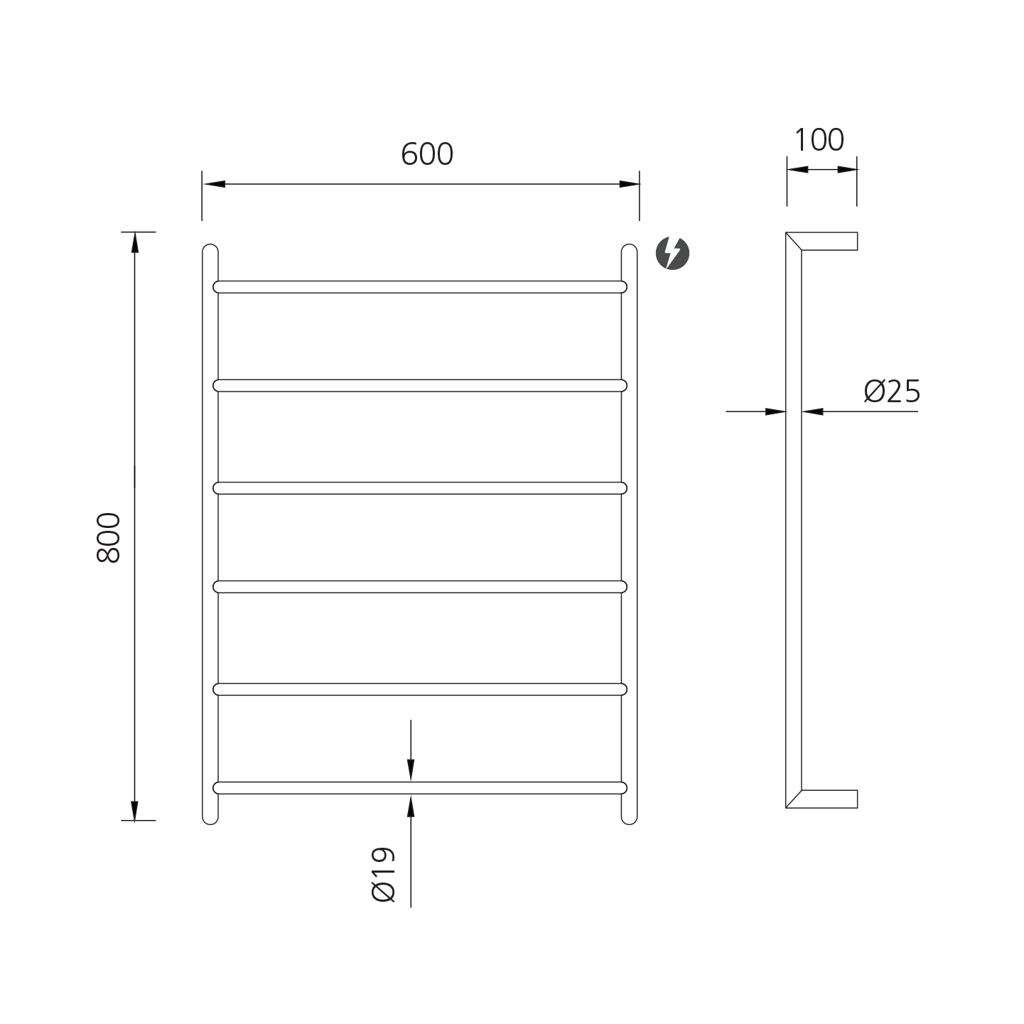 Oliveri VE6590MB dimensional diagram