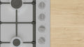 Bosch PBH6B5K90A Series 6 Stainless Steel 60cm Wide Gas Cooktop