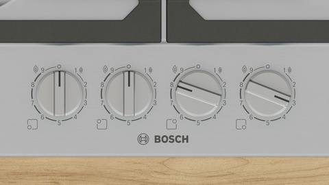 Bosch PCH6A5I90A Series 6 Stainless Steel 60cm Wide Gas Cooktop