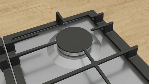 Bosch PCR9A5I90A Series 6 Stainless Steel 90cm Wide Gas Cooktop