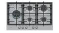 Bosch PCS7A5I90A Series 6 Stainless Steel 75cm Wide Gas Cooktop