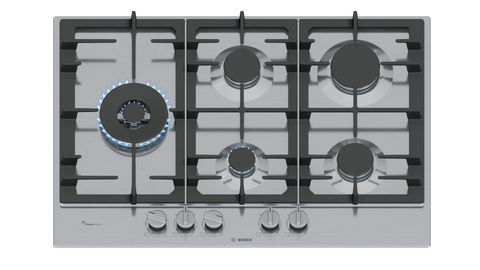 Bosch PCS7A5I90A Series 6 Stainless Steel 75cm Wide Gas Cooktop