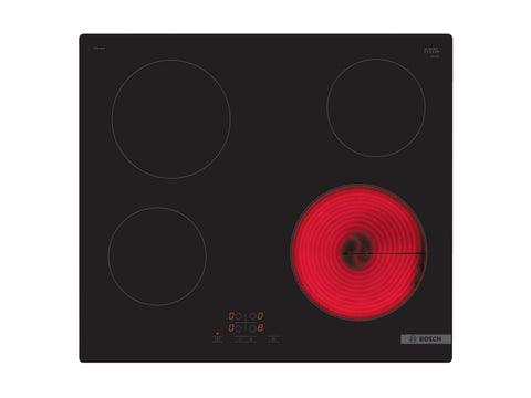 Bosch PKE611BA2A Series 4 Black Glass 60cm Wide Electric Cooktop