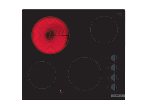 Bosch PKE611CA2A Series 2 Black Glass 60cm Wide Electric Cooktop