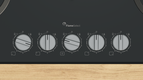 Bosch PPQ7A6I10A Series 6 Black Glass 75cm Wide Gas Cooktop