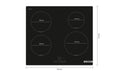 Bosch PUE611BB5H Series 4 Black Glass 60cm Wide Induction Cooktop