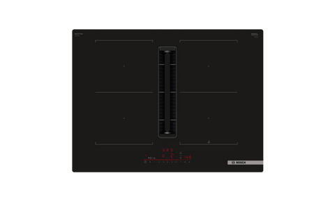 Bosch PVQ711H26E Series 6 Black Glass 71cm Wide Cooktop With Integrated Ventilation