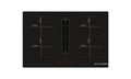 Bosch PVQ811H26E Series 6 Black Glass 80cm Wide Cooktop With Integrated Ventilation