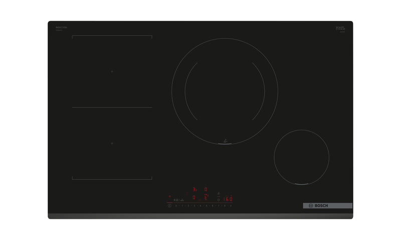 Bosch PVS831HC1H Series 6 Black Glass 80cm Wide Induction Cooktop