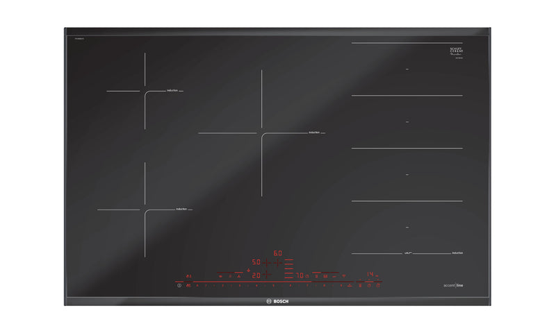 Bosch PXV890DV5E Series 8 Black Glass 80cm Wide Flex Induction Cooktop