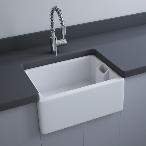 Fienza RKS117 RAK Jeneifer 59.5cm Wide Small Single Bowl Butler Sink