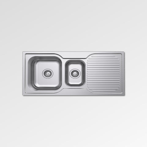 Innova SF365L 980mm Wide 1 & 1/2 Bowl Stainless Steel Sink with Drainer
