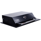 Smart 4000DG-SL-BLK drop-in gas BBQ in black with slimline hood closed