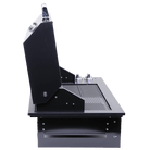 Smart 4000DG-SL-BLK drop-in gas BBQ in black side view with hood open