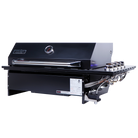 Smart 4000DG-SL-BLK drop-in gas BBQ in black front angle with control knobs
