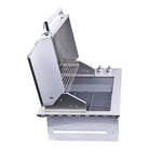 Smart 4000DG-SL-SS drop-in gas BBQ left side view with hood open