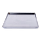 Smart 4A42050345 stainless steel teppanyaki plate shown from the front at an angle with a raised edge