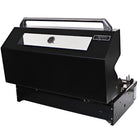 Smart 601WB black built-in gas BBQ rear three-quarter view with hood closed