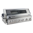 Smart 601WB 6 burner built-in gas BBQ with rotisserie in stainless steel, front left view with hood closed