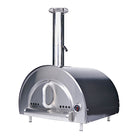 Smart PW01 wood fired pizza oven front view with integrated thermometer