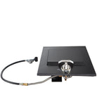Smart SMA-DSG0010-BLK drop-in side burner in black with lid closed and gas hose