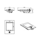 Smart SMA-DSG0010 drop-in side burner dimensional drawing