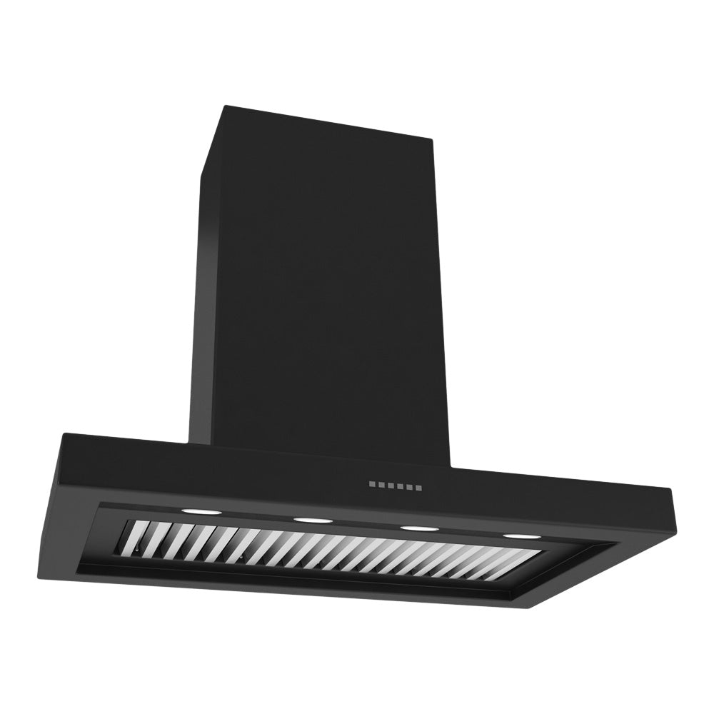 Smart SMARH120B 1200mm alfresco BBQ canopy rangehood in black marine grade stainless steel