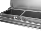 Close-up of the Smart WM700EW control knobs and red residual heat indicator lights