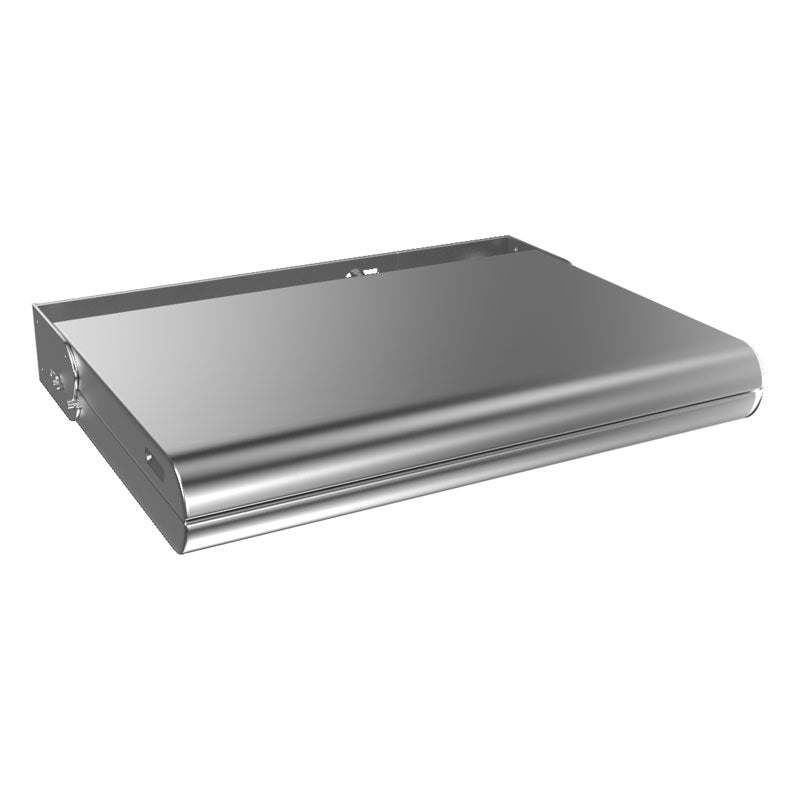 Smart WM700EW electric BBQ with the stainless steel cover closed, angled view