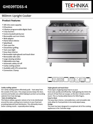 Technika electric stove GHE09TDSS-4
